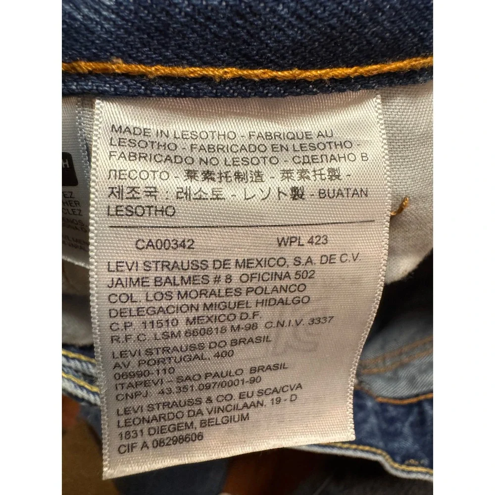 Levis 505 Regular Fit Straight‎ Leg Jeans Mens 29x30 Medium Wash Blue Denim